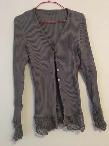 Women's Sweaters, Cardigans: Buckle, Single-colored