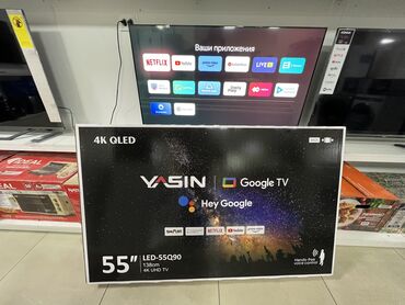 ясин: Телевизор Акция Ясин 55 4K QLED модель YASIN 55Q90 Google TV ANDROID