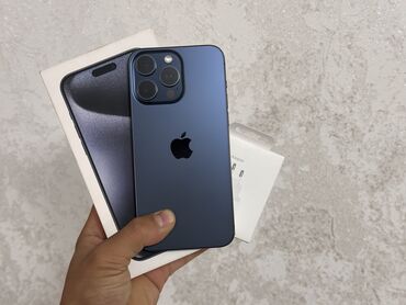 Apple iPhone: IPhone 15 Pro Max, Б/у, 256 ГБ, Black Titanium, Кабель, Коробка, Чехол, 81 %