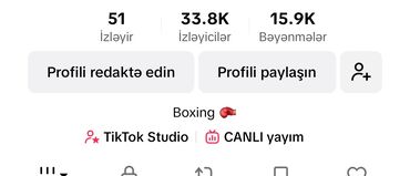 Orijinal tiktok sehifesi satilir
