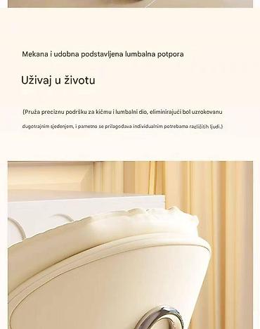 Kancelarijske stolice: Ergonomska radna stolica sa jastucima – podesiva i tiha - Udoban — 7