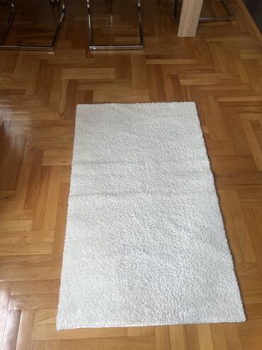 pamucni saten za posteljinu: Bath rugs, Square, color - White