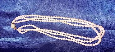 Ogrlice: Ručno rađene ogrlice – razni modeli - Set od zlatno‑braon perli — 20