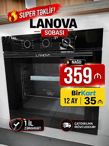 Duxovkalar: Duxovka Lanova, Elektrik, rəng - Qara, Quraşdırılan, Yeni — 9