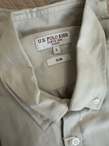 лоро пиано мужские: Мужская рубашка, L (EU 40), Us Polo Assn, Новый, цвет - Бежевый, Самовывоз