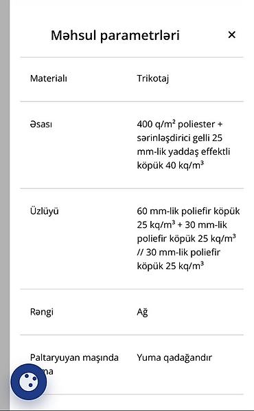 Matraslar: İşlənmiş, Ortopedik matras, İki nəfərlik — 4