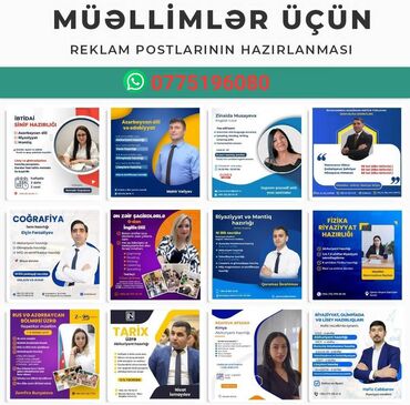 flayer çapı: Repititor işleyen muellimler ucun her nov reklamlarin hazirlanmasi