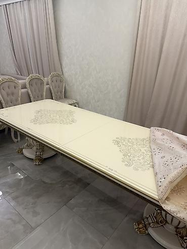 Столы для зала: Роскошный обеденный стол в классическом стиле. - Форма: прямоугольная — 14