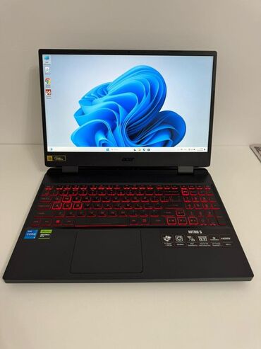 ноутбук rtx 3050: Ноутбук, Acer, 16 ГБ ОЗУ, Intel Core i5, 15.6 ", Б/у, Игровой, память SSD