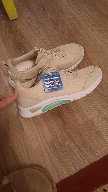 размеры одежды джинсы мужские: Кроссовки, 37, Skechers, Новый, цвет - Бежевый, Самовывоз — 1