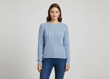 sweter monki: H&M Basic, Sweter damski, rozmiar S