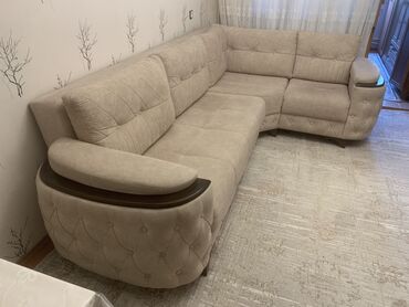 Комплекты диванов и кресел: Б/у, Угловой диван, Диван, С подъемным механизмом, Раскладной