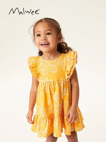 зелёный платья: Детское платье, цвет - Желтый, Новый
