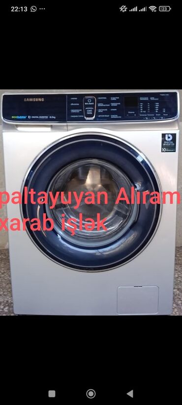 paltaryuyan xırdalan: Paltaryuyan maşın Samsung, 8 kq, Avtomat, Qurutmasız, Kredit yoxdur