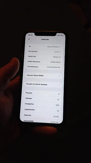 apple mak book: IPhone 11, 64 GB, Qara, Face ID — 3