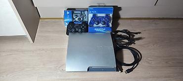 Video oyunlar və konsollar: (Təcili) Sony PlayStation 3 Slim (gümüş rəng) oyun konsolu dəsti Dəst — 5