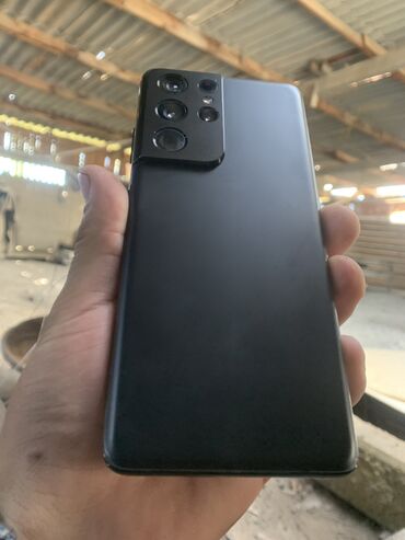 Samsung Galaxy S21 Ultra 5G, Б/у, 256 ГБ, цвет - Черный, 2 SIM, eSIM