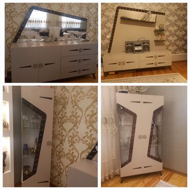 qapi ustu: Qonaq otağı üçün dəst mebel unvan Gəncə Tərkibi: - Geniş konsol və