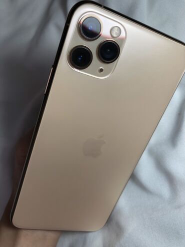 бэушный айфон 11: IPhone 11 Pro Max, Б/у, 64 ГБ, Золотой, Защитное стекло, 77 %
