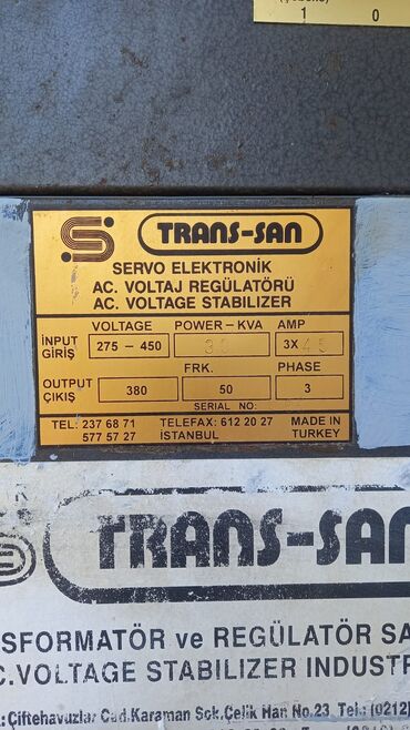 stabilizator 10000va: Super vəziyyətdədir.sarğıları Missdir əladı.cox az istifadə