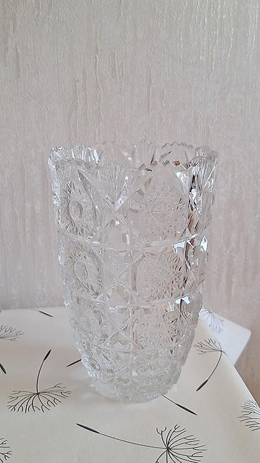 Kənafidə oyma naxışlı kristal dəst - Material: qalın, şəffaf kəsim