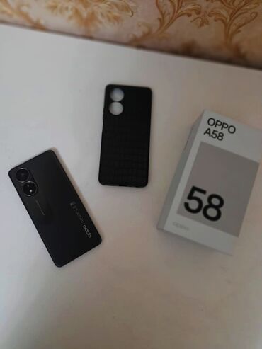 usb 4g modem: Oppo A58 4G, 128 GB, rəng - Boz, Barmaq izi