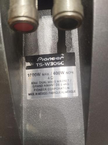 pioneer 1000w: Pioneer TS-W306C avtomobil sabvuferi - Güc: 1000W maksimum, 400W — 2