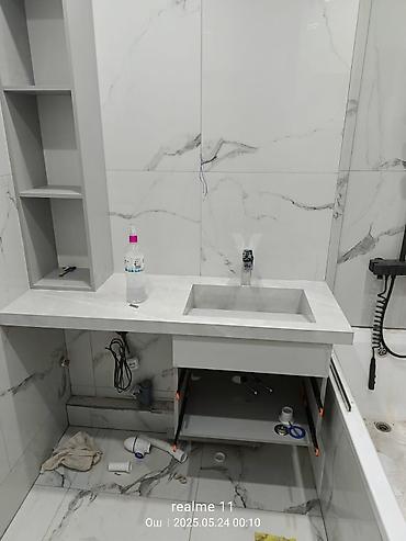 office table: Раковина для ванной, Особенности: Матовое, Квадратная форма, Материал: Искусственный камень — 8