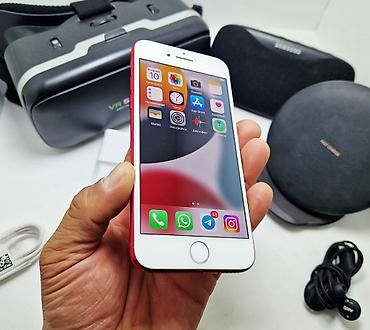 Apple iPhone: IPhone 7, Б/у, 128 ГБ, Красный, Зарядное устройство, Защитное стекло, Наушники, 100 % — 5