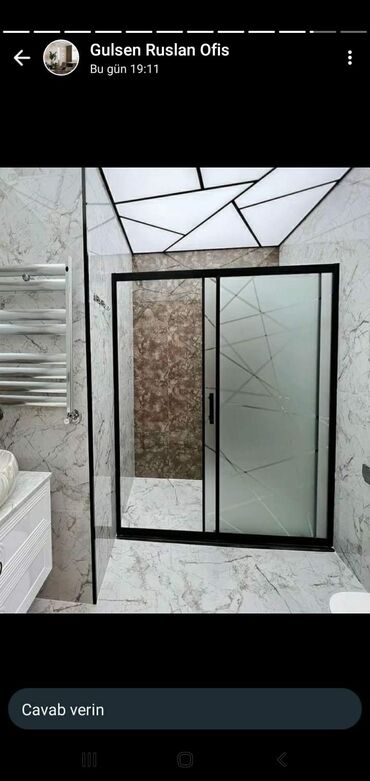 Duş kabinaları, arakəsmələr: Yeni Arakəsmə, Künc üçün, Ünvandan götürmə, Pulsuz çatdırılma — 29