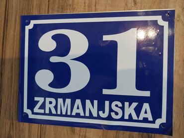 Ostali proizvodi za kuću: KUĆNI BROJEVI I NAZIV ULICE - Metalne table Kućni brojevi su izrađeni — 25