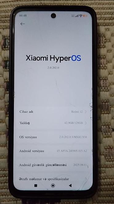 redmi 17 pro max: Redmi 12, 128 GB, rəng - Qara, Barmaq izi — 3
