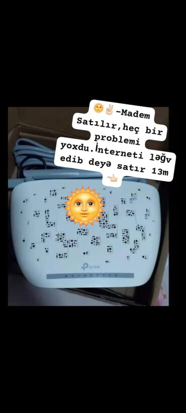 Вилки: TP-Link Wi‑Fi router - Brend: TP-Link - Rəng: ağ - Korpusda dekorativ