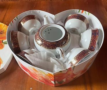 caynik sekilleri: Çay dəsti, rəng - Ağ, Farfor, 6 nəfərlik, Yaponiya — 4