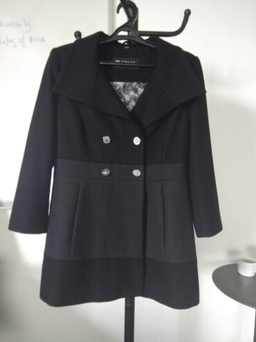 черное пальто купить в Кыргызстан | ПАЛЬТО: Пальто L (40), XL (42), цвет - Черный, Guess