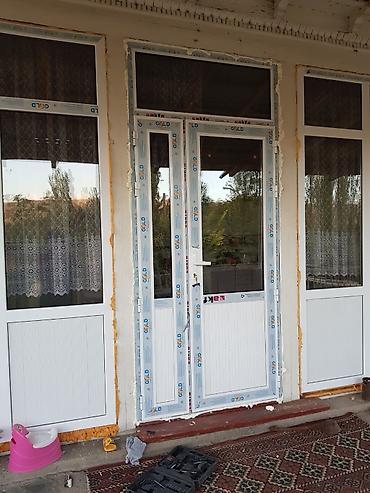 Готовые пластиковые окна: Пластик эшик терезелер МОСКИТНЫЕ СЕТКИ термо тёплая серия фасадное — 8
