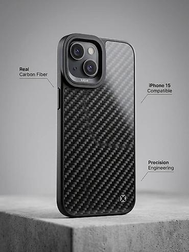 Чехлы: Чехол для iPhone 15 из настоящего карбона - Совместимость: iPhone 15 — 1
