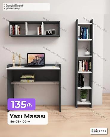Sifarişlə mebel: Düz masa, Stulsuz, Polkalı, Siyirməsiz, Sadə laminat — 1
