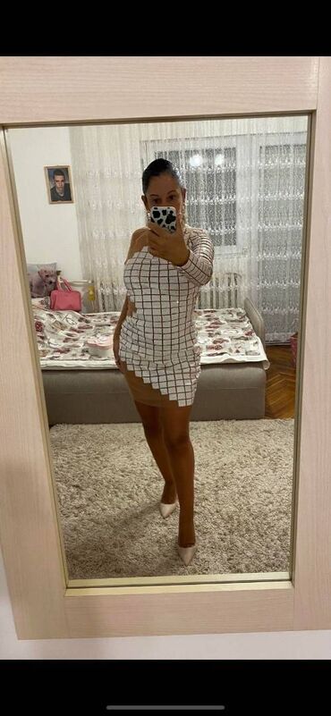 Haljine: M (EU 38), bоја - Bela, Koktel, klub, Dugih rukava — 6
