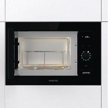 микроволновая печь: Микроволновка Gorenje, Встраиваемая, С микроволнами, цвет - Черный, Новый — 4