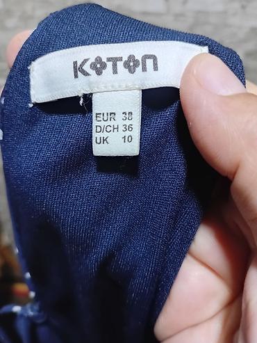 Koton qadın geyimi – tünd göy rəngli, xırda ağ xallı maxi don. - lalafo.az -da Koton qadın geyimi – tünd göy rəngli, xırda ağ xallı maxi don. -