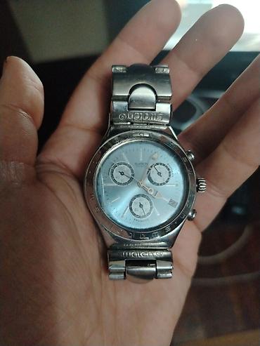 sterling silver: Swatch muški hronograf ručni sat - Kućište i narukvica od nerđajućeg — 1