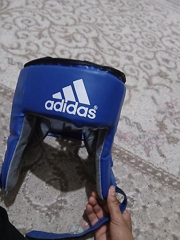qaciw aparati: Adidas mavi boks/kikboks başlığı - Brend: adidas (yan hissədə loqo) — 4