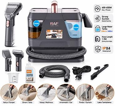 raf portable carpet cleaner: RAF R.8704 Portativ yuyucu tozsoran / xalça və divan təmizləyicisi — 2
