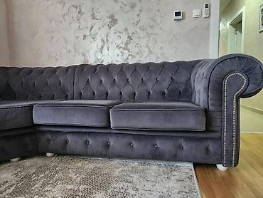 barski sto: Na prodaju luksuzna ugaona garnitura Chesterfield dizajna, rađena po — 3