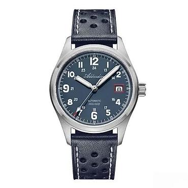 Ručni satovi: ADDIESDIVE AD2070 - 39mm - Plava / Koža - Seiko Automatik ADDIESDIVE — 1