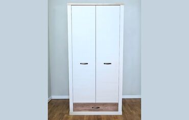 двухъярусная кровать со шкафом и столом: Шкаф для одежды, Прямой, МДФ