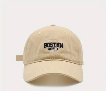mango шляпа: Винтажная хлопковая бейсболка - унисекс вышитая 'BOSTON 1630' шляпа с