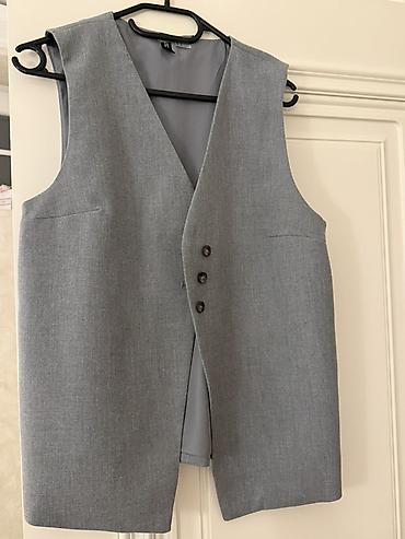 kəsikli kişi sviteri: Jilet, H&M, M, rəng - Boz — 1