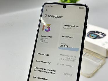 Уюлдук телефондор жана аксессуарлар: Redmi, Redmi Note 11S, Колдонулган, 128 ГБ, түсү - Боз, 2 SIM — 4